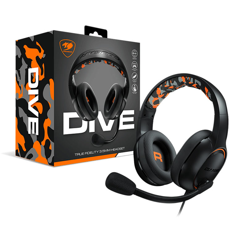 Headset Gamer Cougar Dive, Drivers 50mm, Preto e Laranja, CGR-P50B-270 - miniatura 9