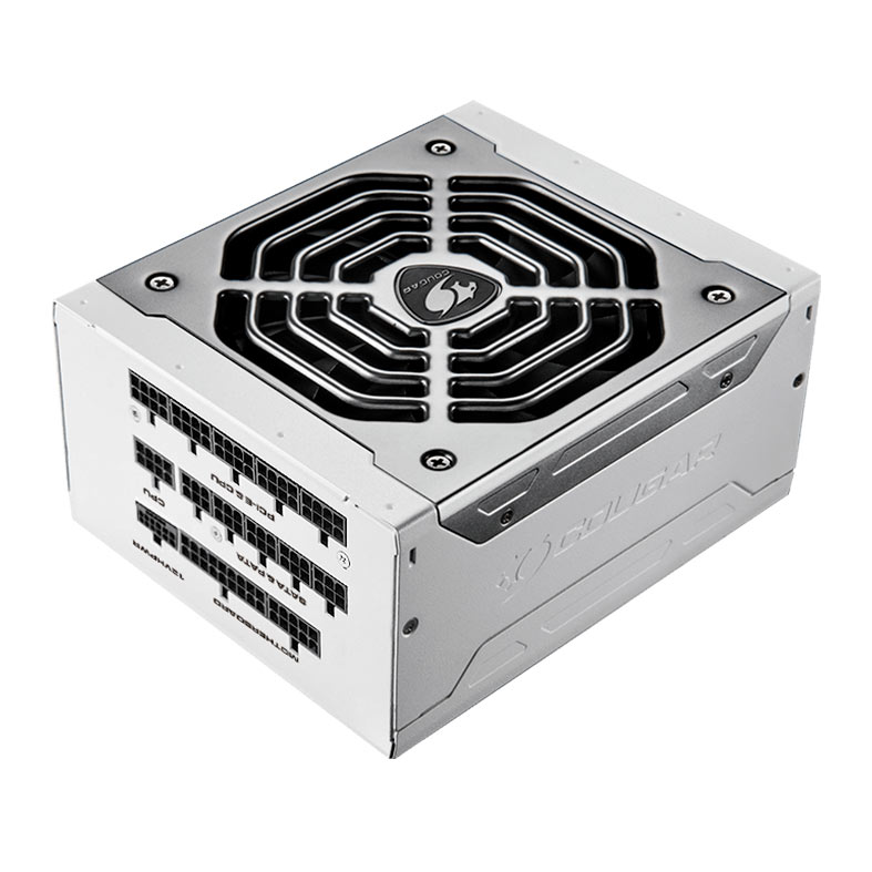 Fonte Cougar Polar X2 1050, 1050W, ATX 3.0, PCI-e 5.0, Full Modular, 80 Plus Platinum, Branca, CGR-PRX2-1050 - imagem 1