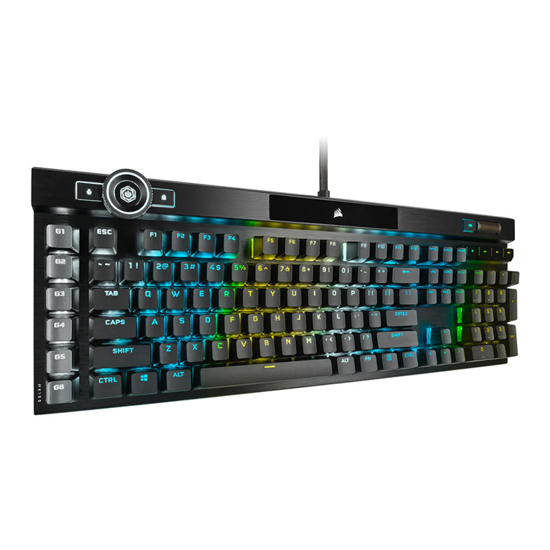 Teclado Mecanico Gamer Corsair K100 RGB, US, Switch Cherry MX Speed, Preto, CH-912A014-NA - miniatura 5