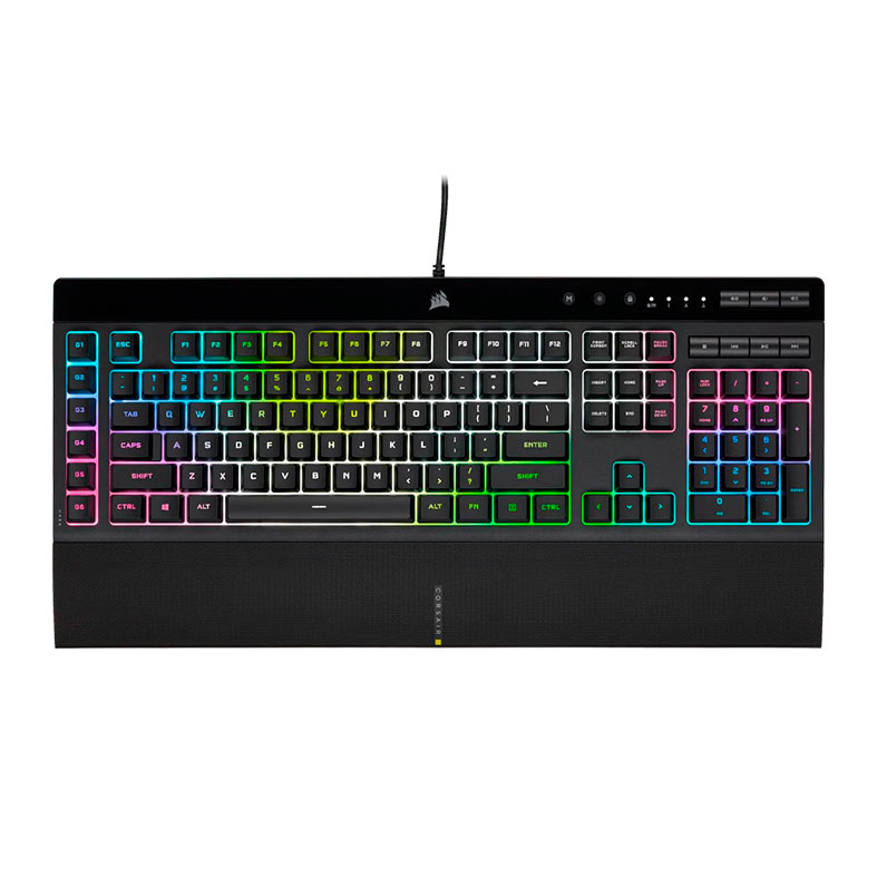Teclado Gamer Corsair K55 Pro XT, RGB, Switch Rubber Dome, Preto, CH-9226715-NA - imagem 1
