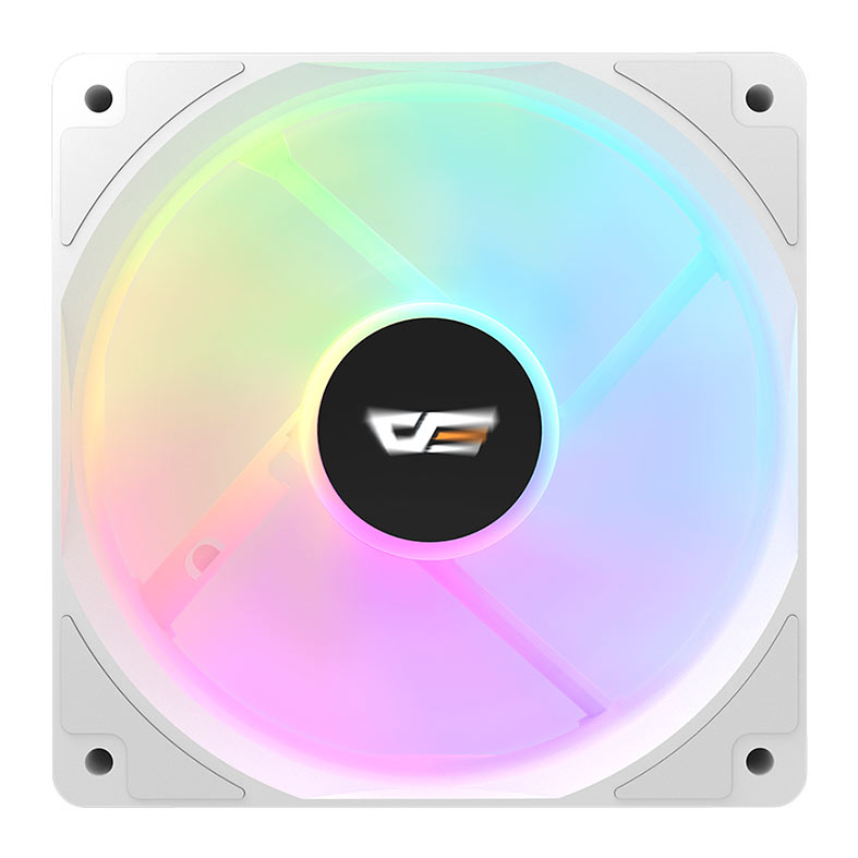 Ventoinha Aigo DarkFlash CL12, 120mm, Led Rainbow, Branco, CL12-WH - imagem 1
