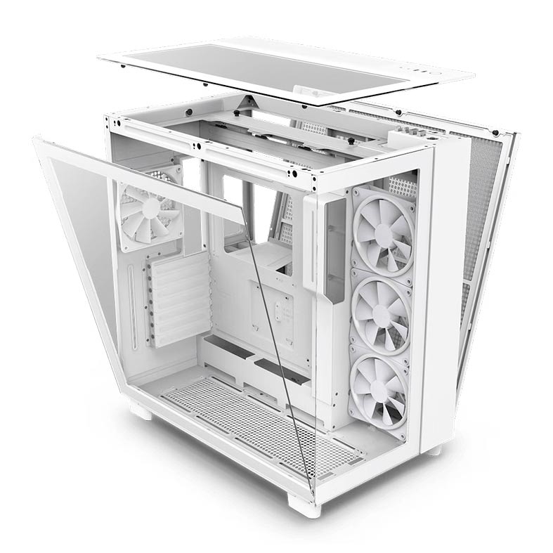 Gabinete Gamer NZXT H9 Elite, RGB, Mid-Tower, Lateral de Vidro, Com 4 Fans, Branco, CM-H91EW-01 - miniatura 5