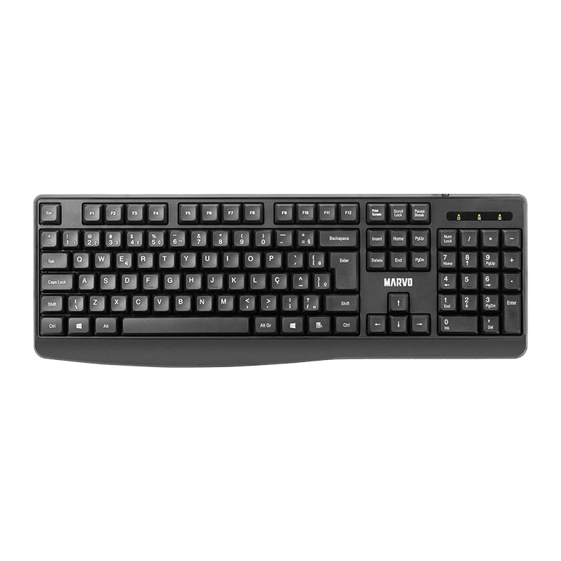 Kit Teclado e Mouse Marvo CM009, ABNT2, 1200DPI, USB, Preto, CM009-PT - miniatura 4