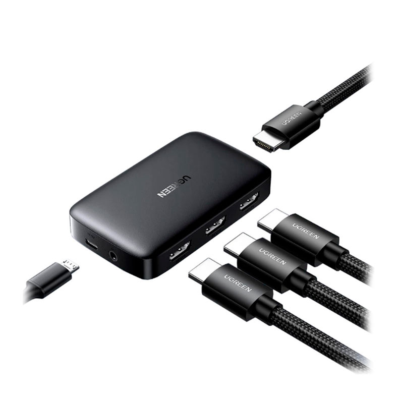 Switch HDMI Ugreen 3P Entrada e 1P Saida, Com controle Remoto, CM332 - miniatura 3