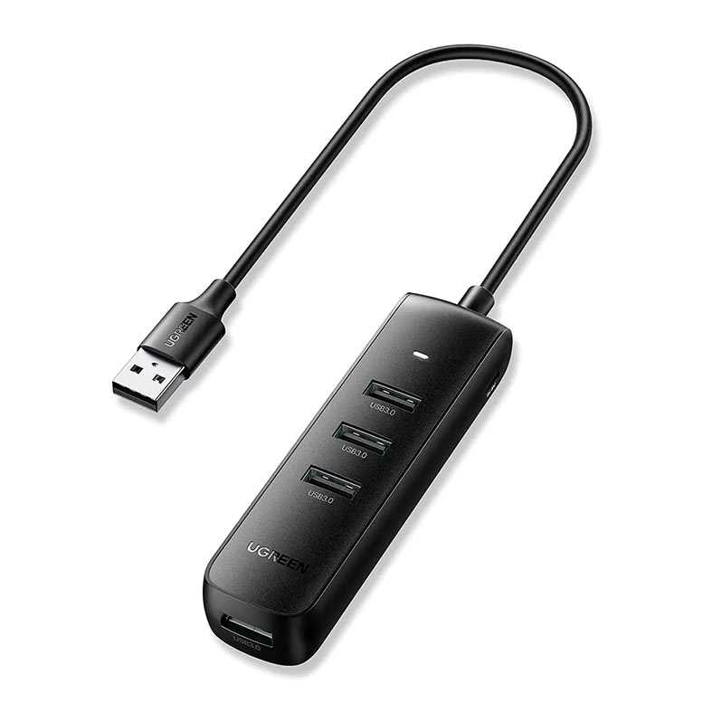 Adaptador Ugreen Hub Com 4 Portas USB 3.0, Preto, CM416 - imagem 1
