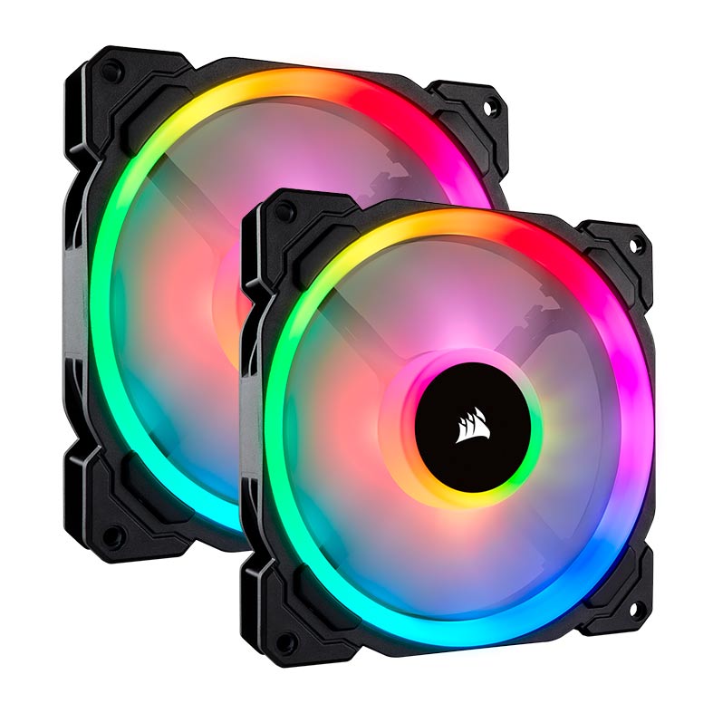 Kit Ventoinhas Corsair LL140 RGB 2x140mm, CO-9050074-WW - imagem 1