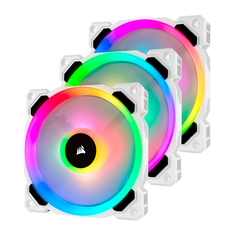 Kit Ventoinhas Corsair LL120 RGB Branca 3x120mm 2018, CO-9050092-WW - imagem 1