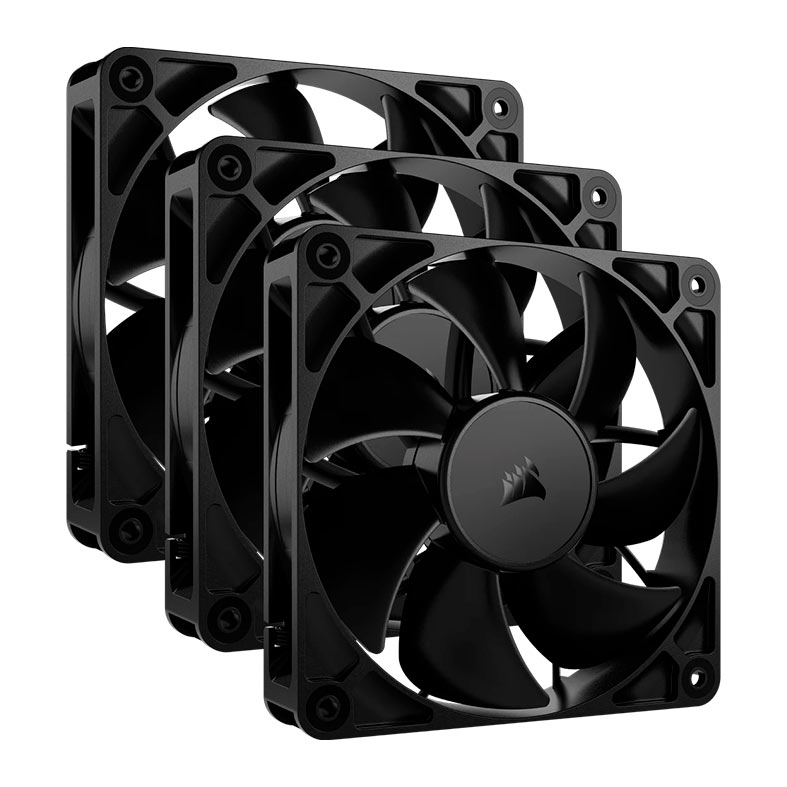 Kit Ventoinhas Corsair RS120, 3x120mm, Preto, CO-9050189-WW - imagem 1