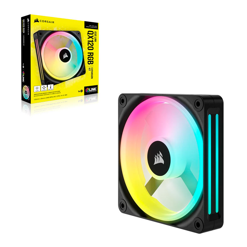 Ventoinha Corsair Icue Link QX120, RGB, 120mm, Preto, CO-9051001-WW - miniatura 8