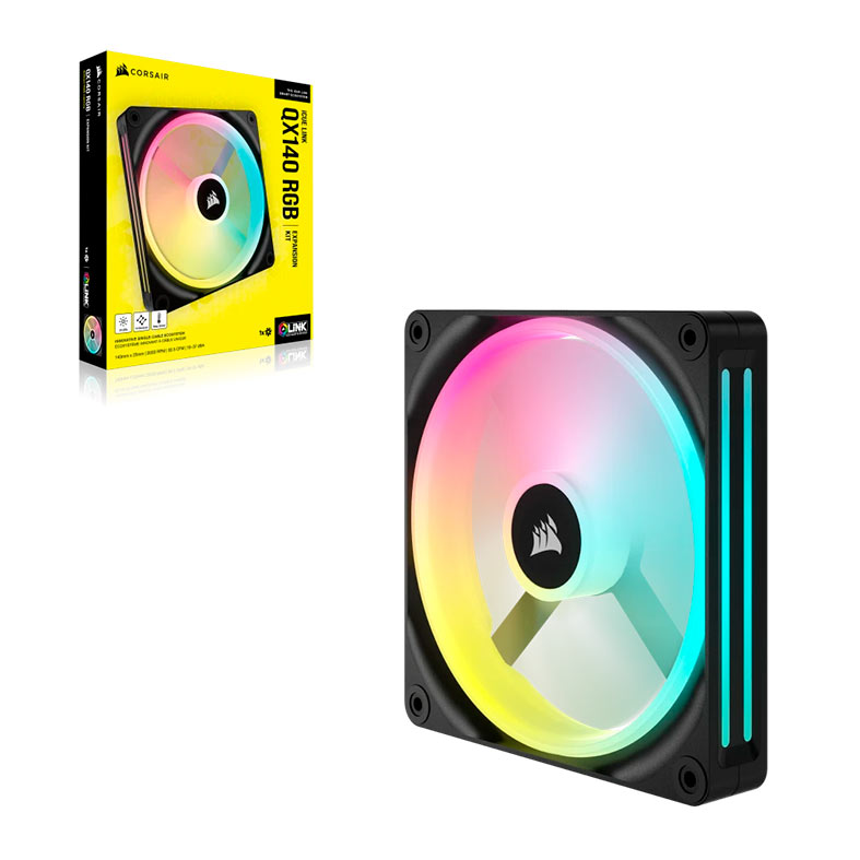 Ventoinha Corsair Icue Link QX140, RGB, 140mm, Preto, CO-9051003-WW - miniatura 8