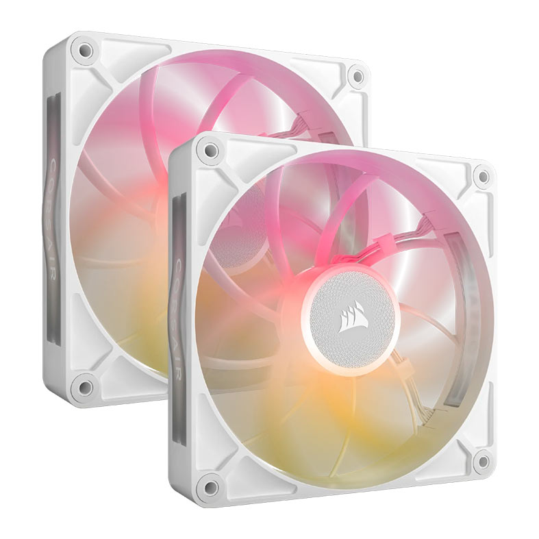 Kit Ventoinhas Corsair Icue Link RX140 Max, RGB, 2x140mm, Branco, CO-9051040-WW - imagem 1