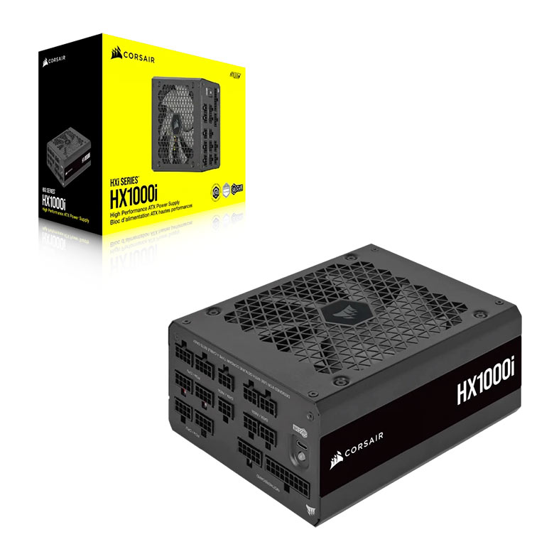 PRE VENDA - Fonte Corsair HX1000i, 1000W, Full Modular, 80 Plus Platinum, Preta, CP-9020259-WW - miniatura 3