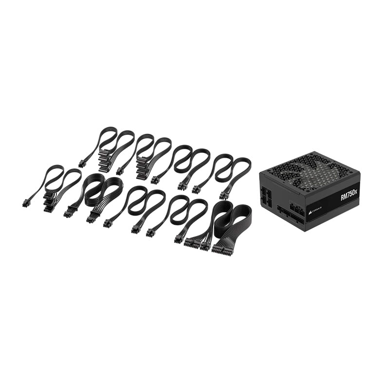 Fonte Corsair RM750x, 750W, Full-Modular, ATX 3.1, PCIe 5.1, Cybenetics Gold, Preto, CP-9020285-BR - miniatura 4