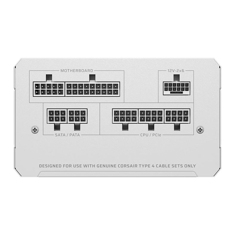 Fonte Corsair RM750e, 750W, Full-Modular, ATX 3.1 PCIe 5.1, Cybenetics Gold, Branco, CP-9020292-BR - miniatura 4