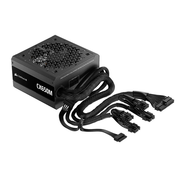 Fonte Corsair CX650M, 650W, ATX 3.1 PCIe 5.1, Cybenetics Bronze, Preto, CP-9020310-BR - miniatura 3
