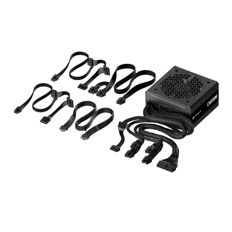 Fonte Corsair CX650M, 650W, ATX 3.1 PCIe 5.1, Cybenetics Bronze, Preto, CP-9020310-BR - miniatura 4