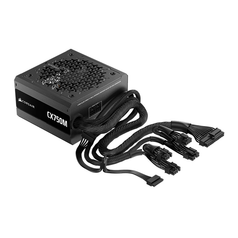 Fonte Corsair CX750M, 750W, ATX 3.1 PCIe 5.1, Cybenetics Bronze, Preto, CP-9020311-BR - miniatura 3