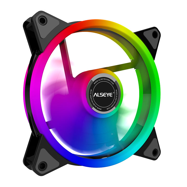 Ventoinha Alseye CR120, Rainbow, 120mm, Preto, CR120-BLACK - miniatura 3