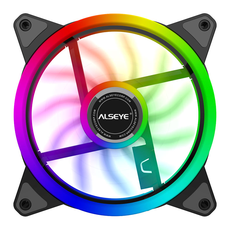 Ventoinha Alseye CR120, Rainbow, 120mm, Preto, CR120-BLACK - imagem 1