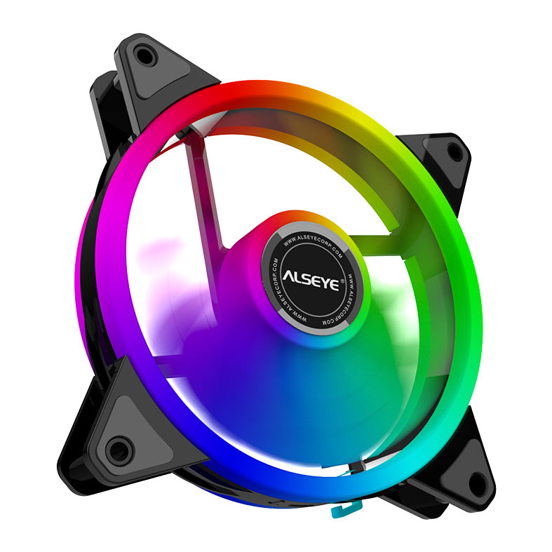 Ventoinha Alseye CR120, Rainbow, 120mm, Preto, CR120-BLACK - miniatura 5