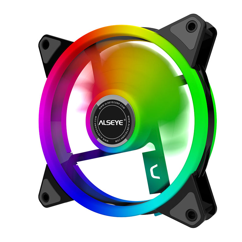 Ventoinha Alseye CR120, Rainbow, 120mm, Preto, CR120-BLACK - miniatura 4