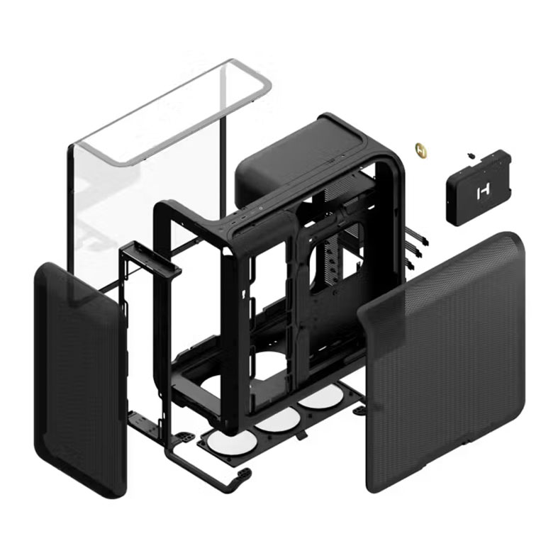 Gabinete Gamer Hyte X50, Mid Tower, Lateral de Vidro, Preto, CS-HYTE-X50G-BB - miniatura 9