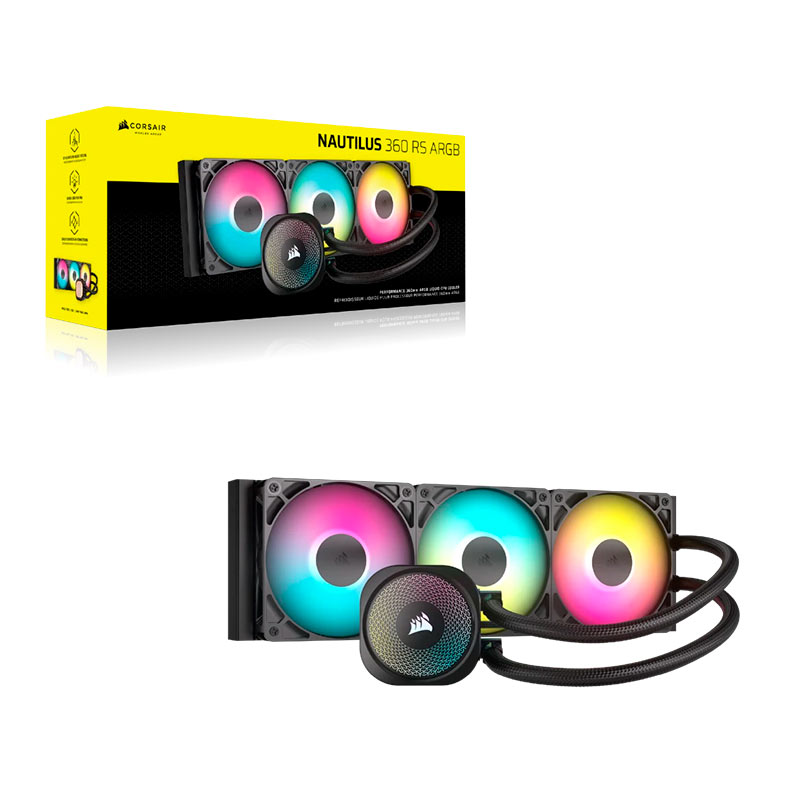 Water Cooler Corsair Nautilus 360 RS, ARGB, 360mm, Preto, CW-9060093-WW - miniatura 11