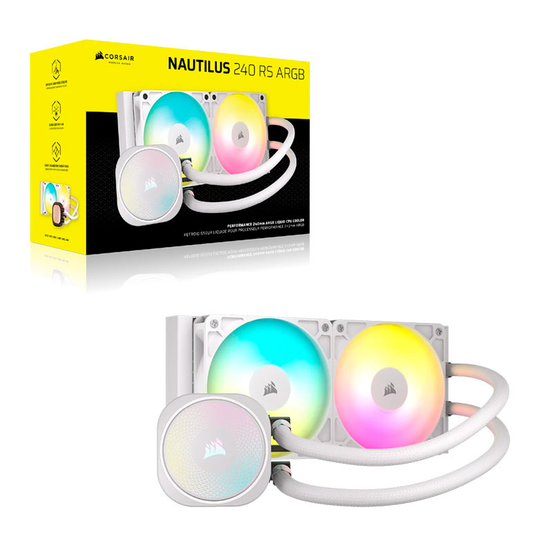 Water Cooler Corsair Nautilus 240 RS, ARGB, 240mm, Branco, CW-9060094-WW - miniatura 11