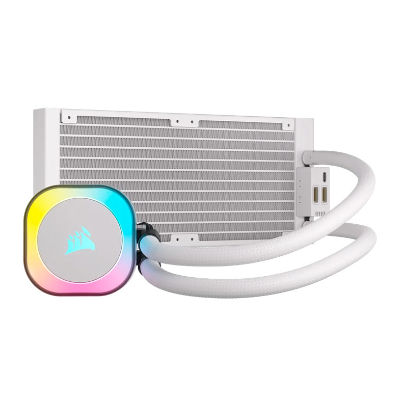 Water Cooler Corsair Icue Link H100i RGB AIO, 240mm, Branco, CW-9061005-WW - miniatura 7