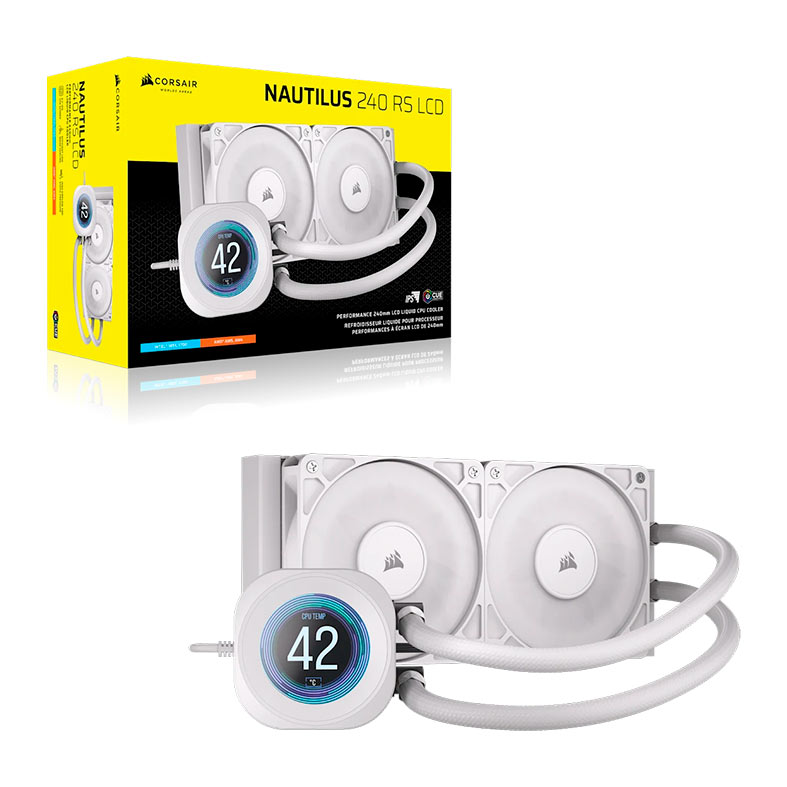 Water Cooler Corsair Nautilus 240, RGB, 240mm, Branco, CW-9061032-WW - miniatura 3