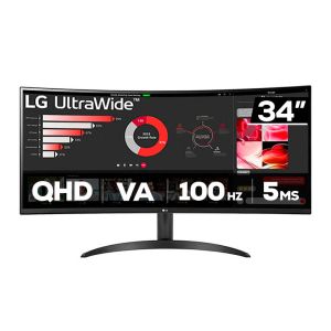 Monitor Gamer LG UltraGear, 34 Pol, VA, Curvo, QHD, 5ms, 100Hz, FreeSync, HDMI/DP, 34WR50QK-B Monitor Gamer LG UltraGear, 34 Pol, VA, Curvo, QHD, 5ms, 100Hz, FreeSync, HDMI/DP, 34WR50QK-B