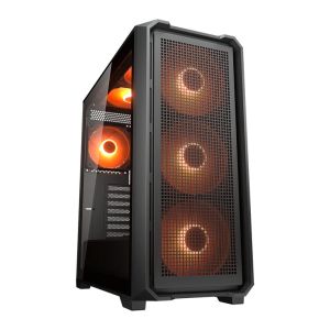 Gabinete Gamer Cougar MX600 Air Pro, ARGB, Midi Tower, Lateral de Vidro, com 6 Fans, Preto, 382SC90.0003 Gabinete Gamer Cougar MX600 Air Pro, ARGB, Midi Tower, Lateral de Vidro, com 6 Fans, Preto, 382SC90.0003