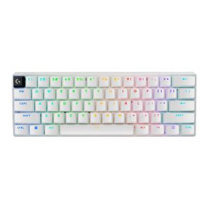 Teclado Mecanico Logitech G Pro X Lightspeed, RGB, 60%, Switch Optico GX Tactile, Tri-Mode, Branco, 920-011921 Teclado Mecanico Logitech G Pro X Lightspeed, RGB, 60%, Switch Optico GX Tactile, Tri-Mode, Branco, 920-011921
