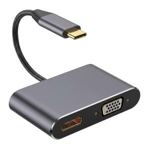 Adaptador MD9, Tipo C x HDMI+USB+Tipo C+VGA, 9405 Adaptador MD9, Tipo C x HDMI+USB+Tipo C+VGA, 9405