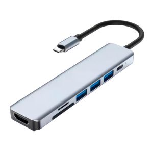 HUB 7 em 1 MD9, 3 USB 3.0, 1 USB C, 1 HDMI, 1 MicroSD, 1 TF Card, Cinza, 9768 HUB 7 em 1 MD9, 3 USB 3.0, 1 USB C, 1 HDMI, 1 MicroSD, 1 TF Card, Cinza, 9768