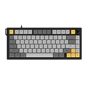 Teclado Membrana Ajazz AF82, RGB, Grey/Yellow, AF82-BGY Teclado Membrana Ajazz AF82, RGB, Grey/Yellow, AF82-BGY