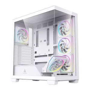 Gabinete Gamer Acegeek Nebula, ARGB, Mid-Tower, Lateral de Vidro, Com 5 Fans, Branco, AG-NEBULA-WH-I5F Gabinete Gamer Acegeek Nebula, ARGB, Mid-Tower, Lateral de Vidro, Com 5 Fans, Branco, AG-NEBULA-WH-I5F
