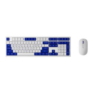 Kit Teclado e Mouse Akko MX108, Bluetooth, 1200DPI, Branco e Azul, AKKO-MX108-WH Kit Teclado e Mouse Akko MX108, Bluetooth, 1200DPI, Branco e Azul, AKKO-MX108-WH