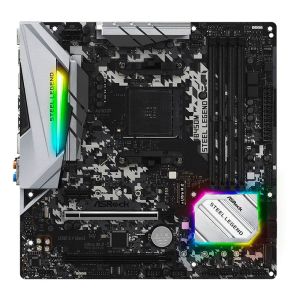Placa Mae ASRock B450M Steel Legend, DDR4, Socket AMD AM4, M-ATX, Chipset AMD B450, B450M-STEEL-LEGEND Placa Mae ASRock B450M Steel Legend, DDR4, Socket AMD AM4, M-ATX, Chipset AMD B450, B450M-STEEL-LEGEND