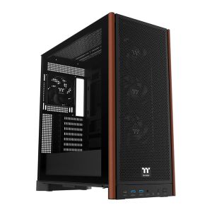 Gabinete Gamer Thermaltake S370 Wood Style, Mid-Tower, Lateral de Vidro, com 4 Fans, Preto, CA-11J-00M1WN-00 Gabinete Gamer Thermaltake S370 Wood Style, Mid-Tower, Lateral de Vidro, com 4 Fans, Preto, CA-11J-00M1WN-00