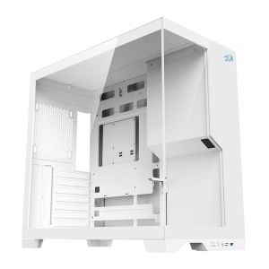Gabinete Redragon Flux, Mid-Tower, Lateral de Vidro, Sem Fans, Branco, CA-632W Gabinete Redragon Flux, Mid-Tower, Lateral de Vidro, Sem Fans, Branco, CA-632W