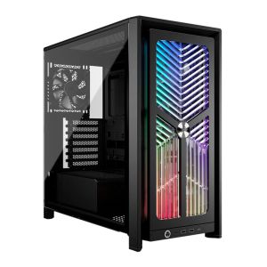 Gabinete Gamer Corsair Frame 4000X RS, ARGB, Mid-Tower, Lateral de Vidro, Com 4 Fans, Preto, CC-9011302-WW
