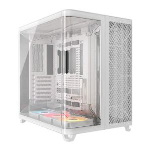 Gabinete Gamer Corsair AIR 5400 RS-R, ARGB, Mid-Tower, Lateral de Vidro, Com 3 Fans, Branco, CC-9011319-WW