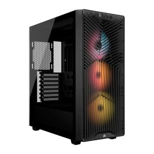 Gabinete Gamer Corsair 3200D RS, ARGB, Mid-Tower, Lateral de Vidro, Com 3 Fans, Fume, CC-9011346-WW