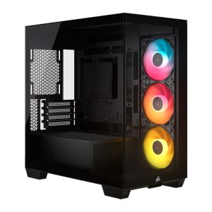 Gabinete Corsair 2800X RS-R, ARGB, Mid Tower, Lateral de Vidro, Com 3 Fans, Preto, CC-9011347-WW Gabinete Corsair 2800X RS-R, ARGB, Mid Tower, Lateral de Vidro, Com 3 Fans, Preto, CC-9011347-WW
