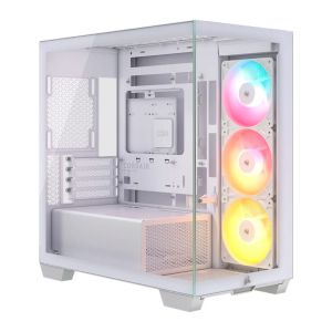 Gabinete Corsair 2800X RS-R, ARGB, Mid Tower, Lateral de Vidro, Com 3 Fans, Branco, CC-9011348-WW Gabinete Corsair 2800X RS-R, ARGB, Mid Tower, Lateral de Vidro, Com 3 Fans, Branco, CC-9011348-WW