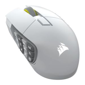 Mouse Gamer Corsair Scimitar Elite, RGB, 33000DPI, 16 Botoes, Wireless, Branco, CH-9314011-WW Mouse Gamer Corsair Scimitar Elite, RGB, 33000DPI, 16 Botoes, Wireless, Branco, CH-9314011-WW