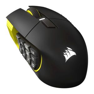 Mouse Gamer Corsair Scimitar Elite, RGB, 33000DPI, 16 Botoes, Wireless, Preto e Amarelo, CH-9314415-WW Mouse Gamer Corsair Scimitar Elite, RGB, 33000DPI, 16 Botoes, Wireless, Preto e Amarelo, CH-9314415-WW