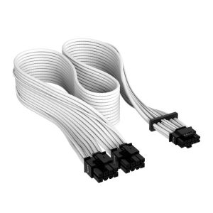 Cabo Extensor Sleeved Corsair Premium, 12+4p, 12V-2x6, Branco, CP-8920332-V2 Cabo Extensor Sleeved Corsair Premium, 12+4p, 12V-2x6, Branco, CP-8920332-V2