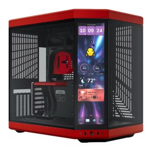 Gabinete Gamer Hyte Y70 Touch Infinite, Mid Tower, Lateral de Vidro, Display 14.9'' 60Hz, Black Cherry, CS-HYTE-Y70TTI-RB Gabinete Gamer Hyte Y70 Touch Infinite, Mid Tower, Lateral de Vidro, Display 14.9'' 60Hz, Black Cherry, CS-HYTE-Y70TTI-RB
